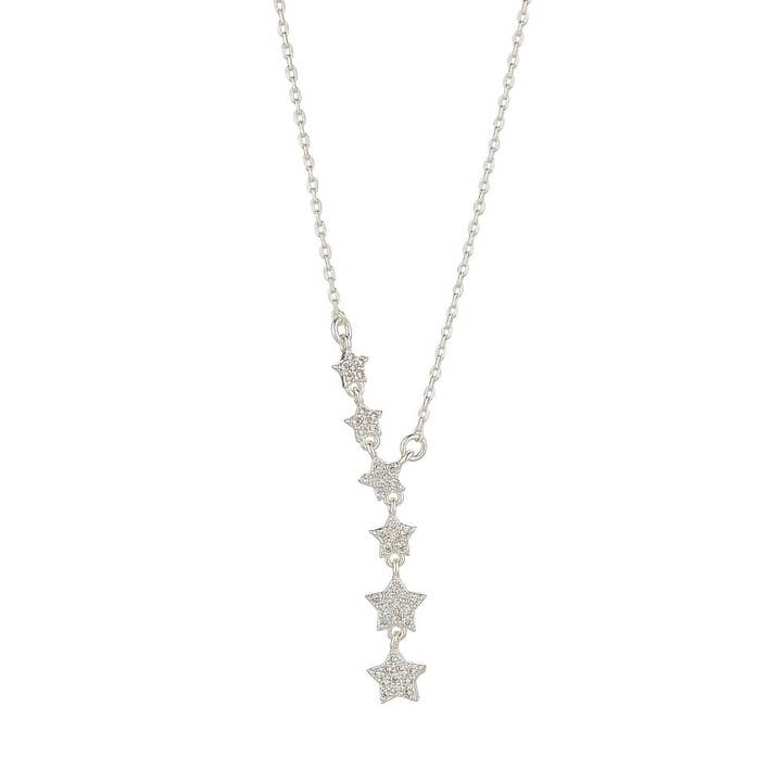 Colar Estrela Gota Prata por atacado de Knight & Day Jewellery