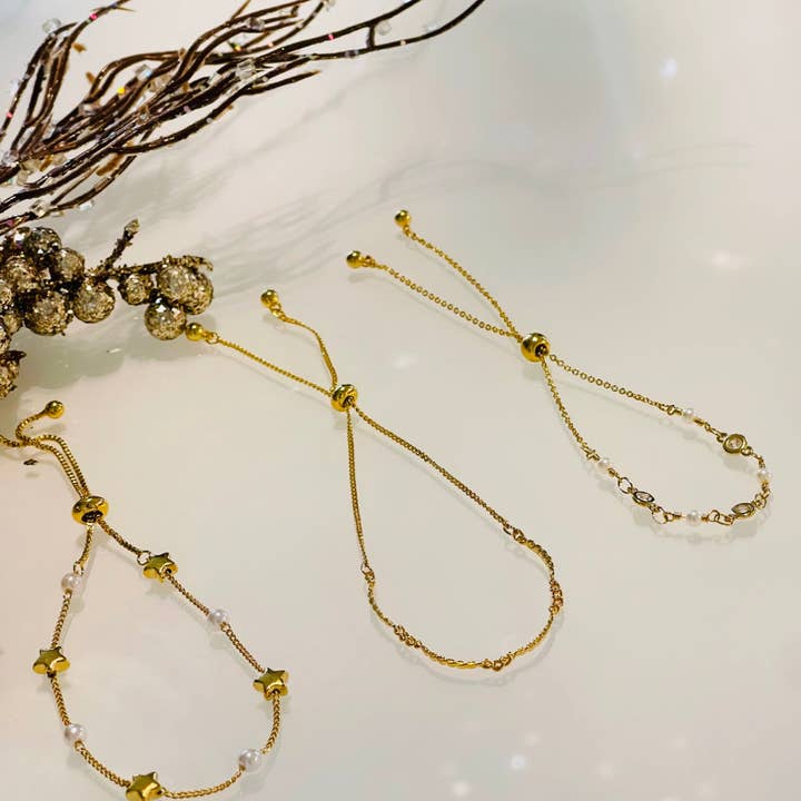 Bracelet coulissant en perles pour la vente par Morana