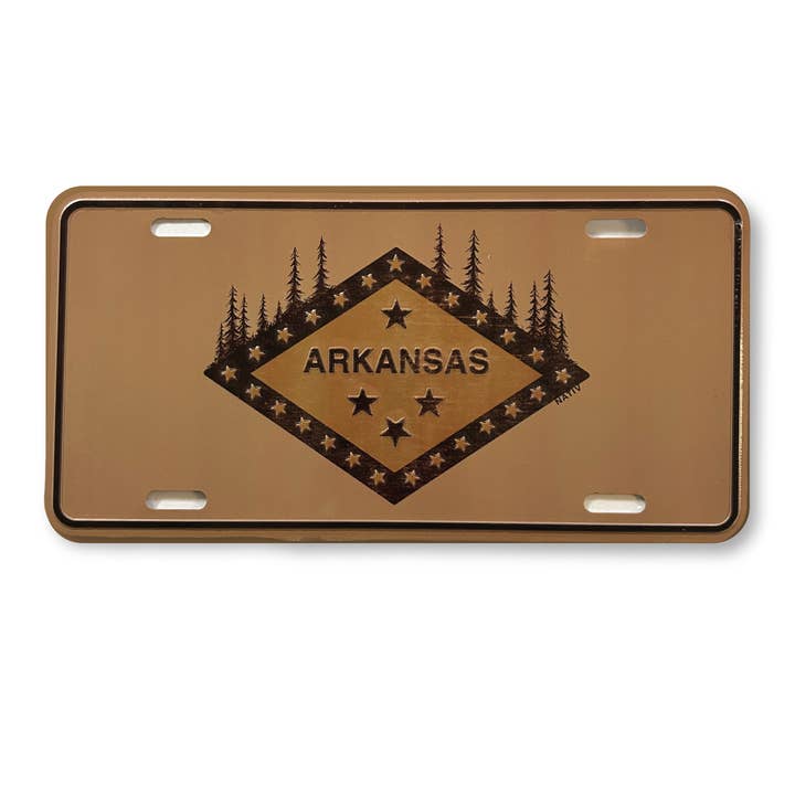 Arkansas Wilderness Flag License Plate for wholesale by nativ