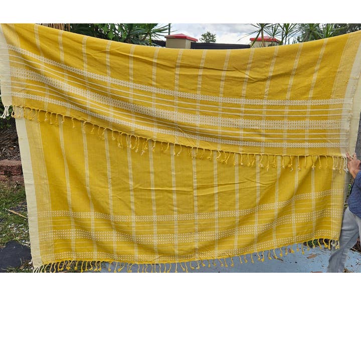 Fibre & Shoot - Venta al por mayor Mantas de sofá - Manta de lana merino pura: amarillo toscano
