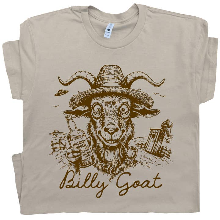 Billy Goat Shirt Funny Graphic Tee Country Farm Moonshine T for wholesale by Shirtmandude Co