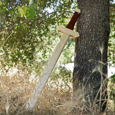 Backwoods Provisions - Wholesale Classic Toy - Kids - Sturdy Wooden Sword with Leather Wrapped Handle