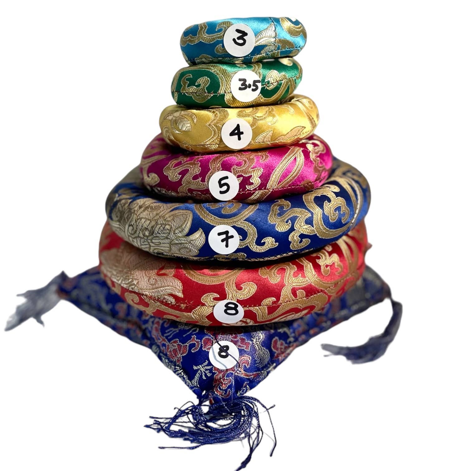 Tenzing Collections - Wholesale Meditation Supplies - Assorted singing bowls Ring Cushion Pillow, Ring Pillow 16