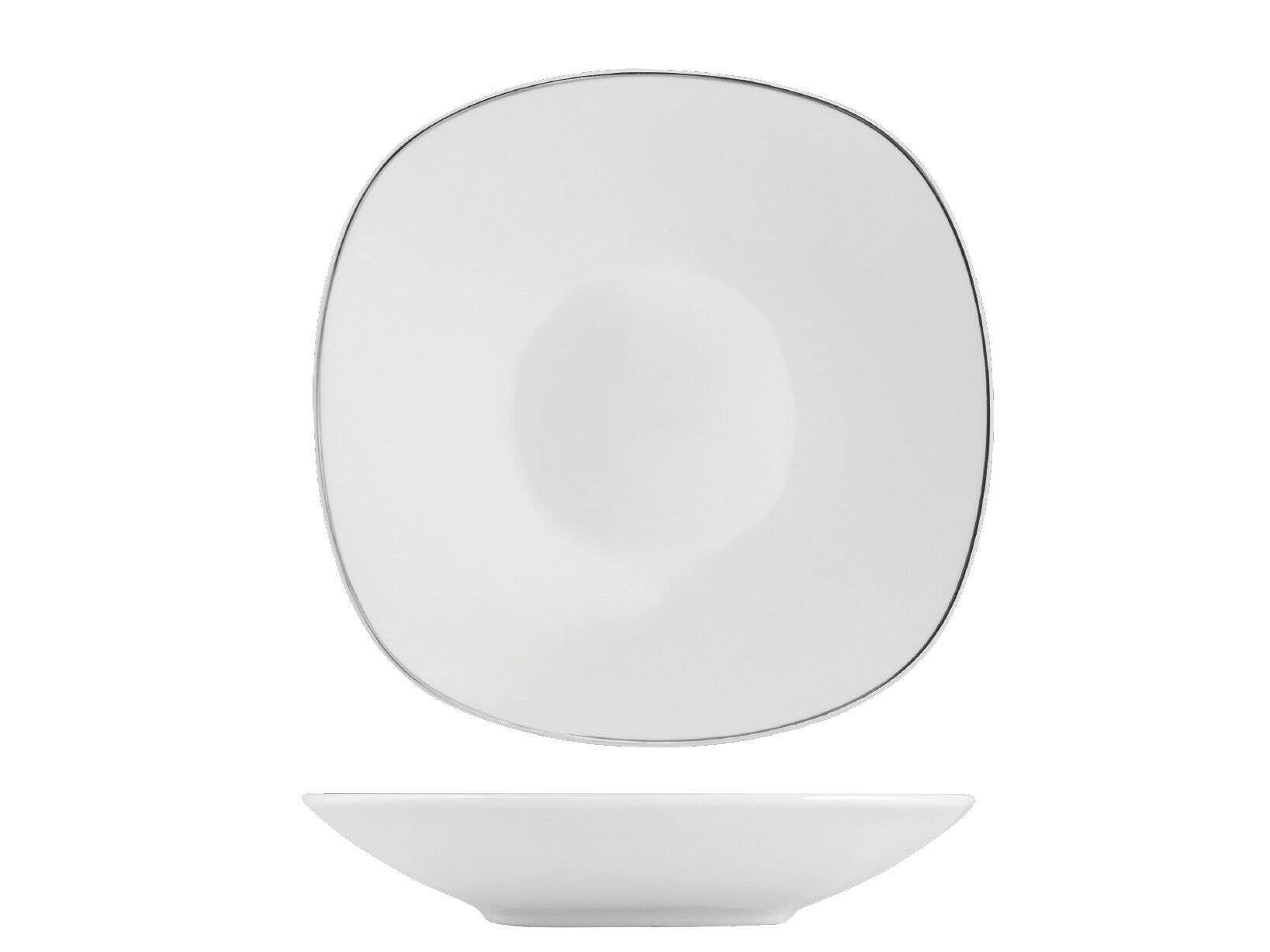 H&H - Wholesale Dinnerware Set - 18-Piece Versailles Porcelain Set with Platinum Trim3