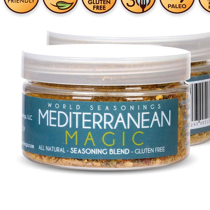 Mediterranean Magic Seasoning - All Natural, Gluten Free for wholesale by World Seasonings, LLC