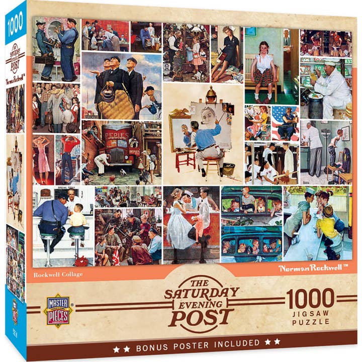 Saturday Evening Post - Rockwell Collage 1000 Piece Puzzle for wholesale by Masterpieces Puzzles