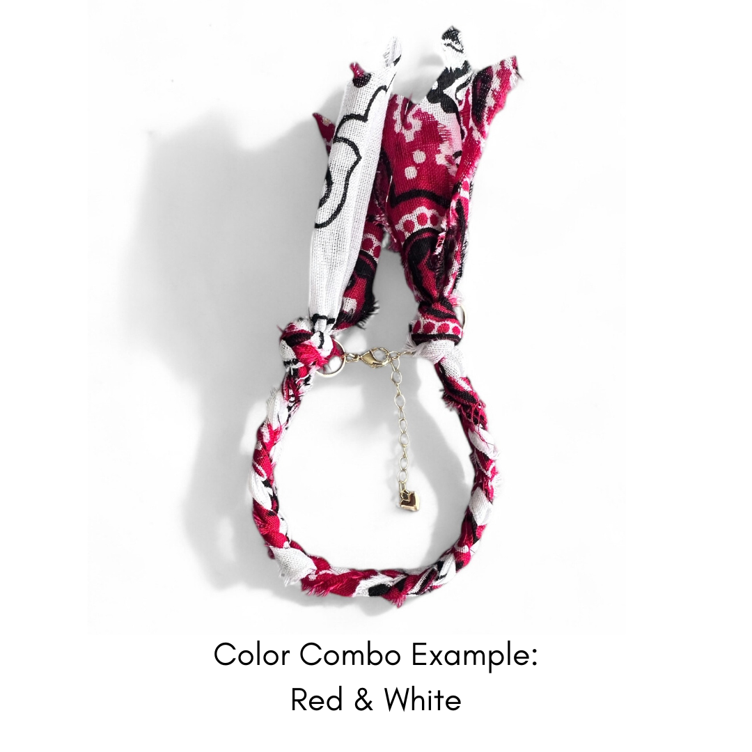 Karma Cat Jewelry Co. - Wholesale Woven/Braided Bracelet - Custom Bandana Bracelet / School Spirit, Cheer, game day4