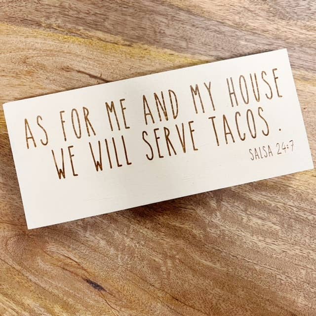 Letrero «Serviremos tacos» para venta al por mayor de CO|Creative