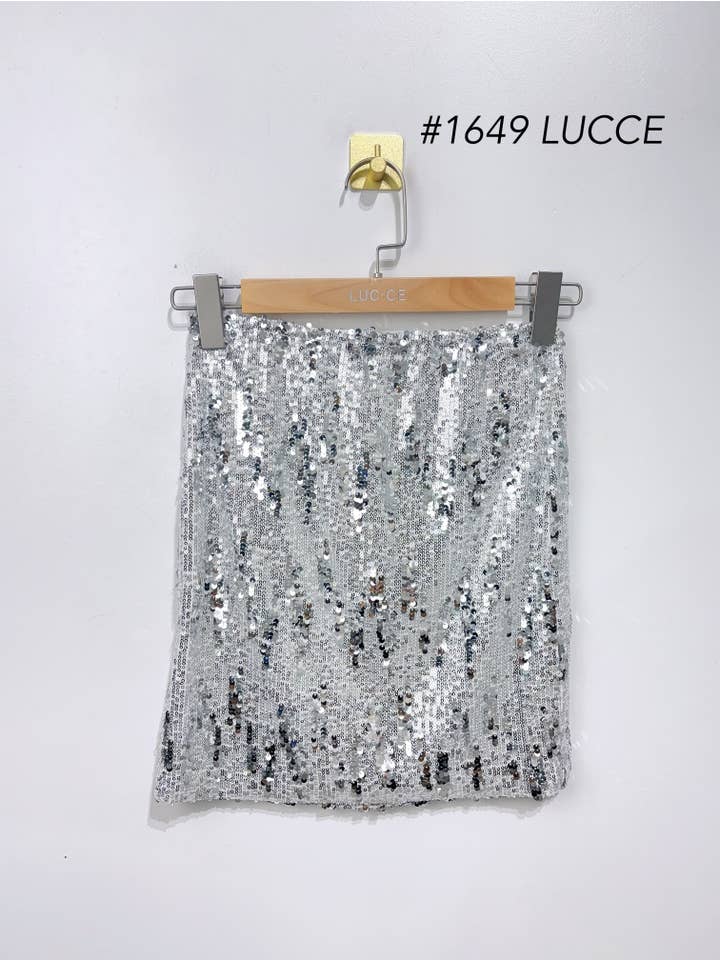 LUCCE - Wholesale Skirt - Women's - Mixed sequin skirt - 1649