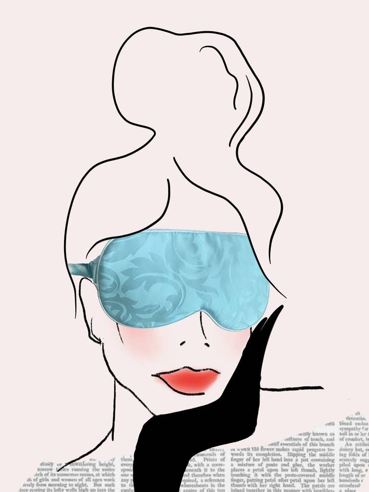 Bleu Silk Eye Mask for wholesale by Malionne