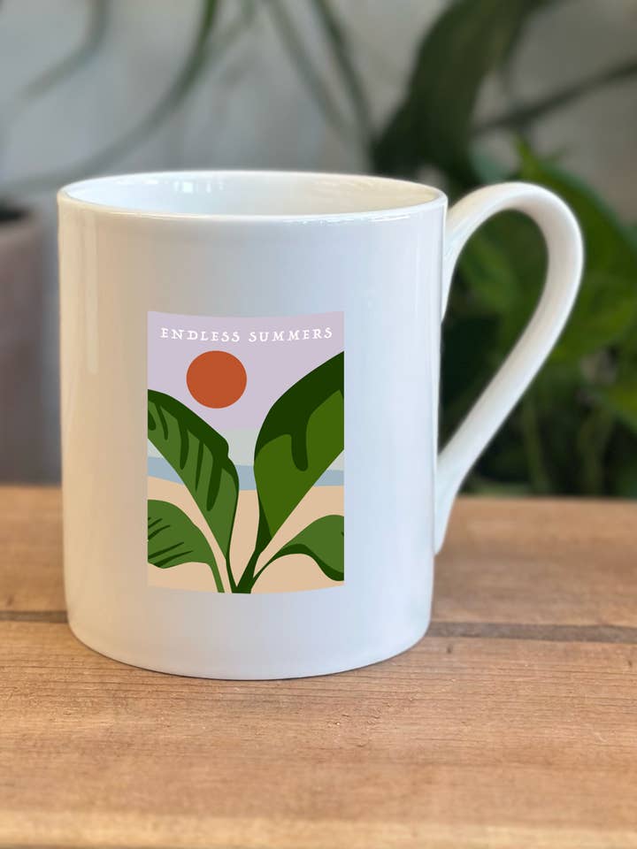PlantPeople Coffee Cup - "Endless Summer" Bird of Paradise for wholesale by GreenLens