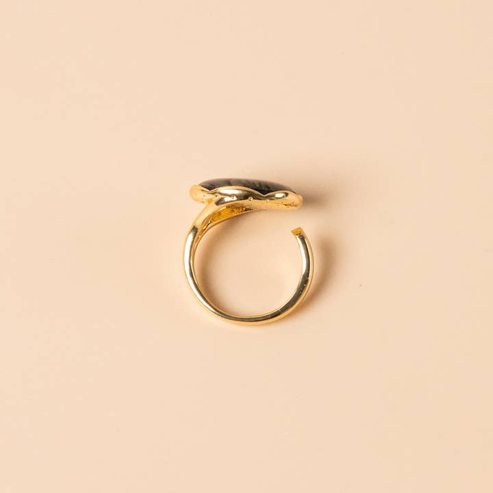 Factor Stories - Wholesale Cocktail/Statement Ring - Abalone Shell Ring3