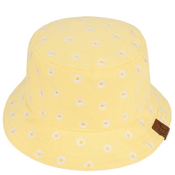 Hana - Wholesale Bucket Hat - Women's - C.C Daisy Embroidered Cotton Canvas Bucket Hat7