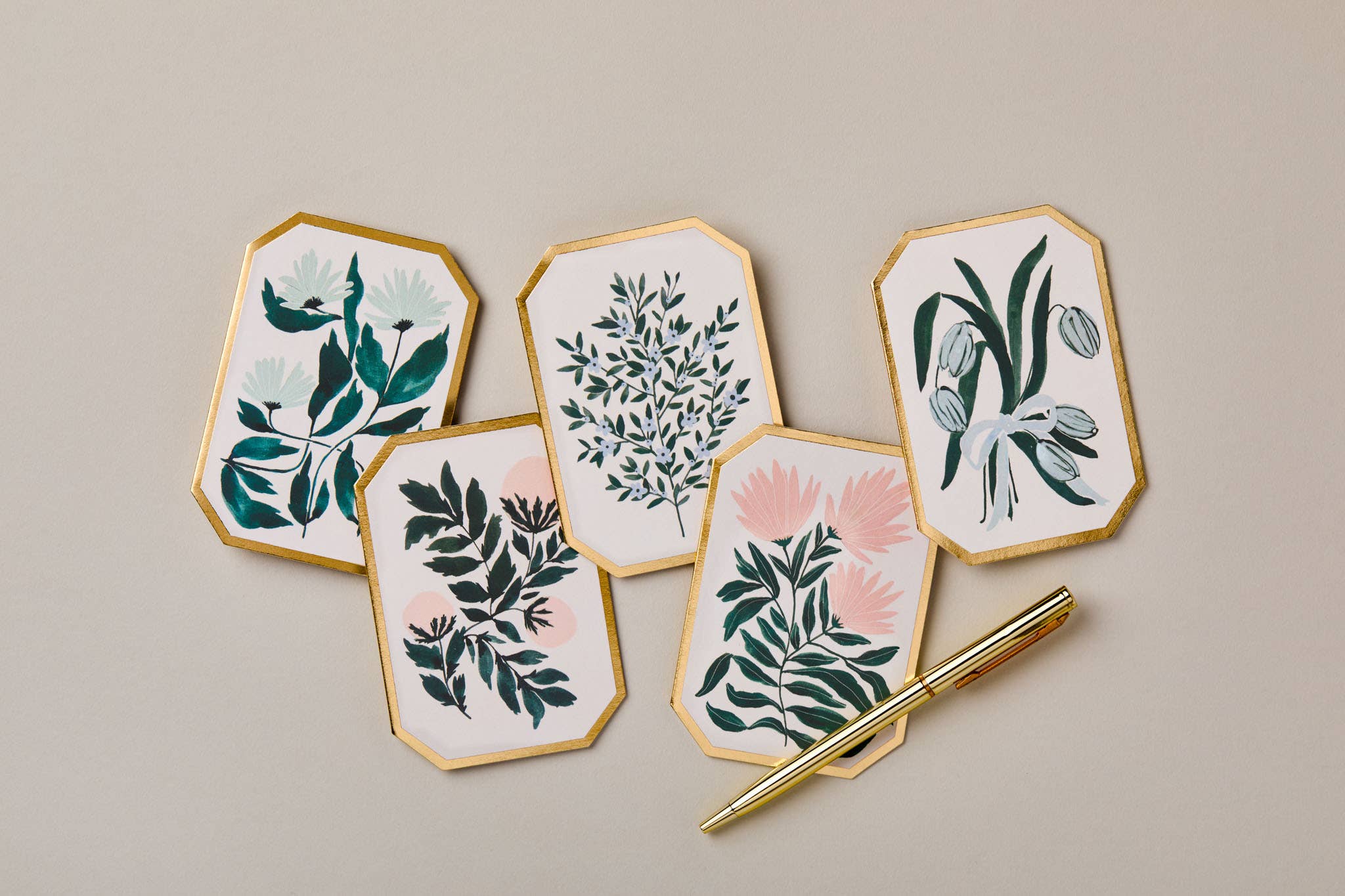 Katie Housley - Venta al por mayor Tarjetas de felicitación - Tarjeta mini troquelada botánica Forget Me Not2