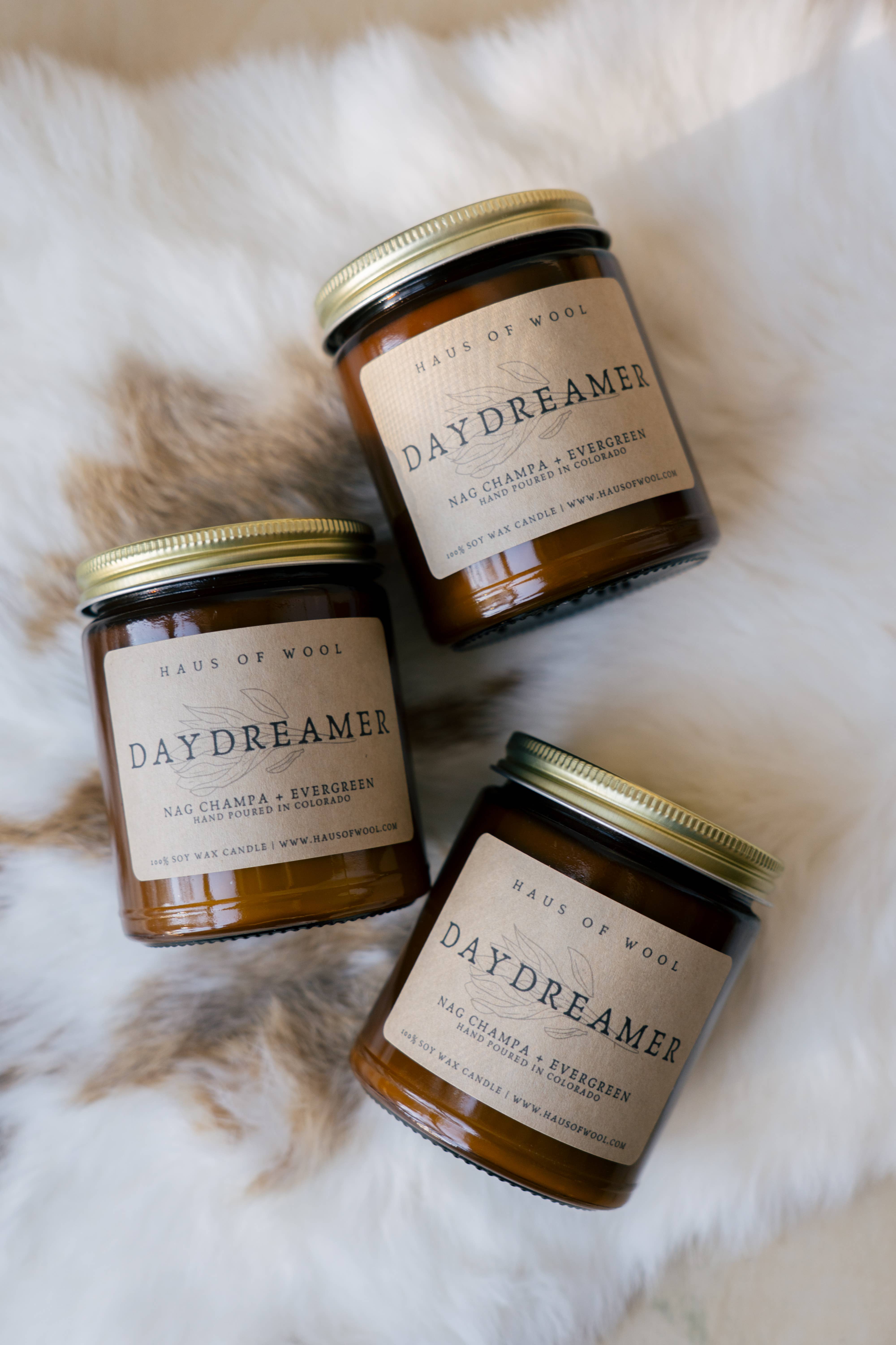 Haus of Wool - Venta al por mayor Velas en tarros - Vela de mecha de madera de cera de soja perenne Nag Champa +2