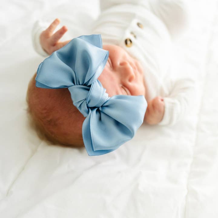 Baby Bling Bows - Wholesale Hair bow – Baby - Baby Bling® Satin FAB® soft nylon headband with satin bow19