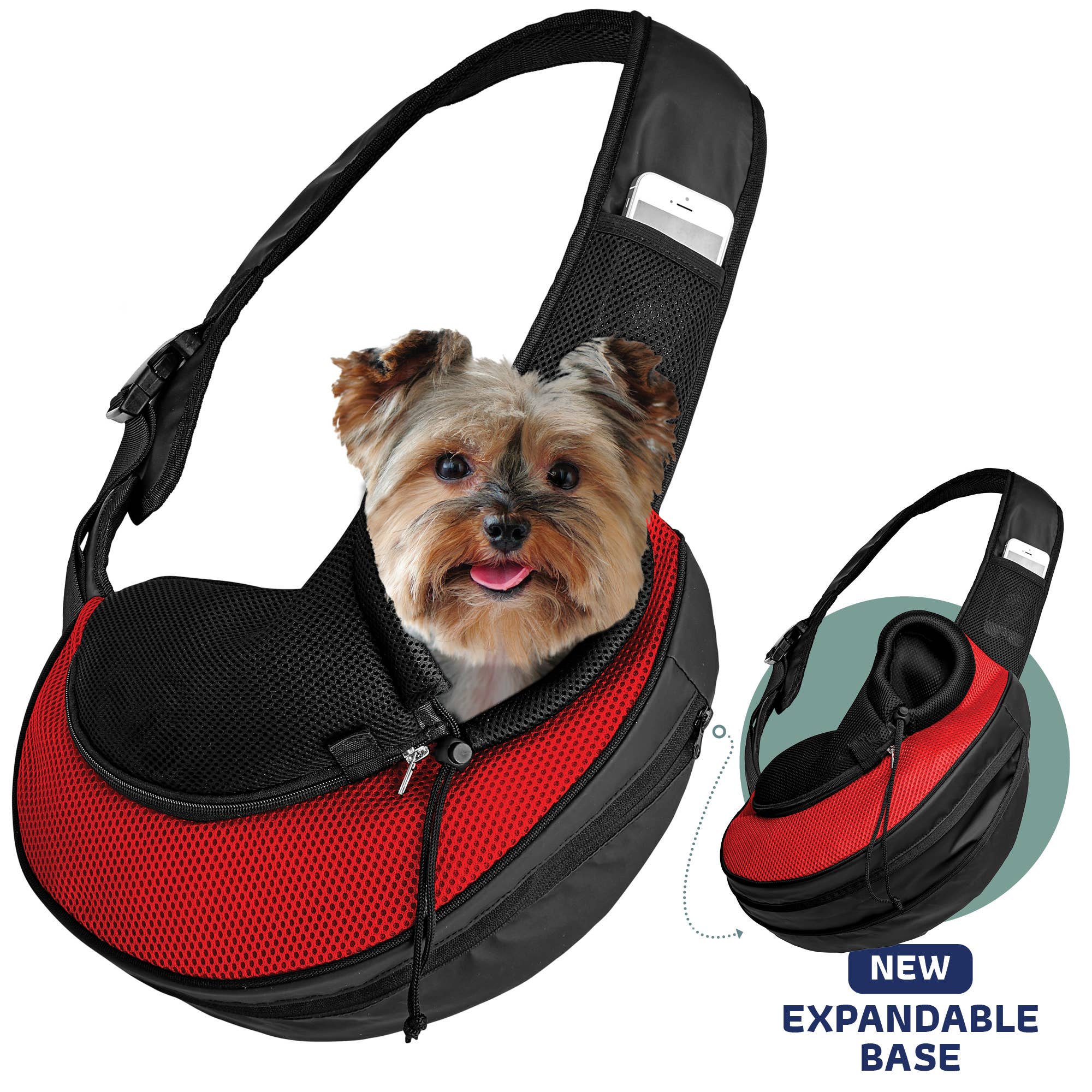 Katziela - Wholesale Pet Carrier - Cat/Dog - Pet Carrier Expandable Sling For Small Dogs And Cats Black11