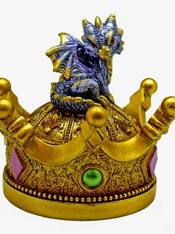 Dragon sur boîte à bibelots couronne pour la vente par Fantasy Gifts
