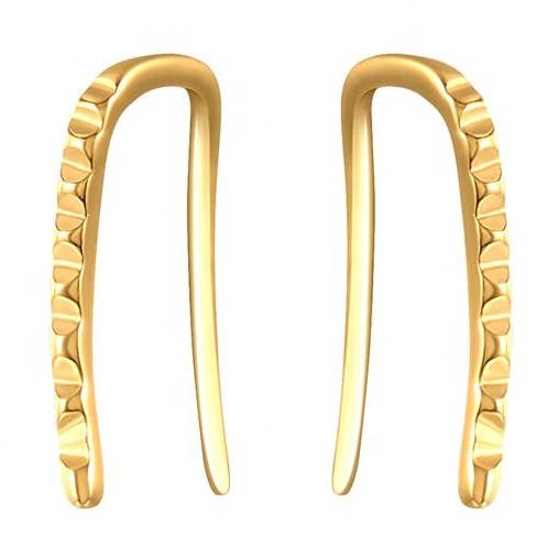 Gold Ear Climber Earrings for wholesale by Aubrey Adele