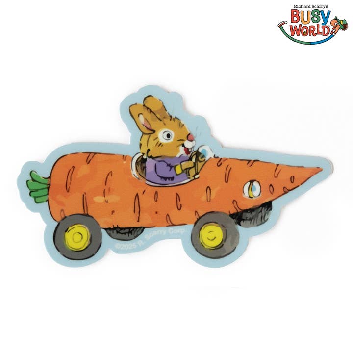 Three Potato Four - Wholesale Sticker - Kids & Baby - 3P4 x Richard Scarry® - Carrot Car Sticker