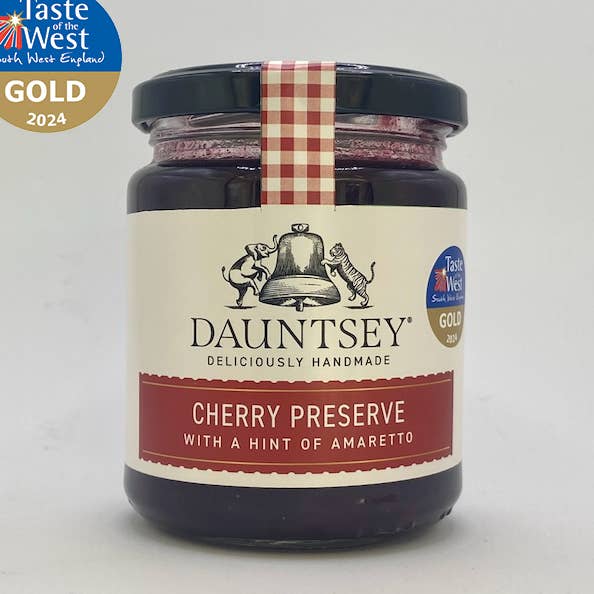 Cherry Preserve with a Hint of Amaretto 270 g for wholesale by Dauntsey Preserves