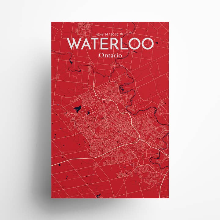OurPoster.com - Wholesale Poster - Waterloo City Map Poster28