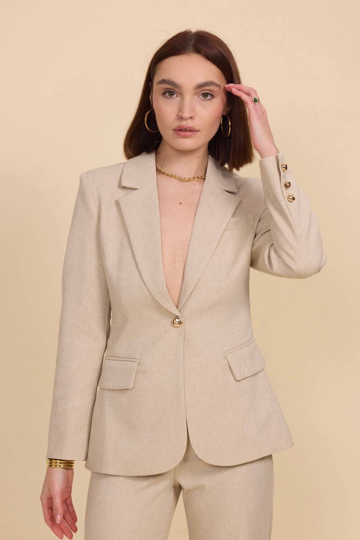 Frime – Großhandel Blazer – Damen – Strukturierter Blazer - 31224