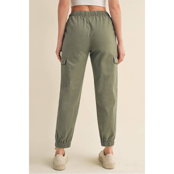 Timeless - Wholesale Lounge Sweatpants/Joggers - Women's - Cotton Twill Cargo Jogger Pants with Drawstring