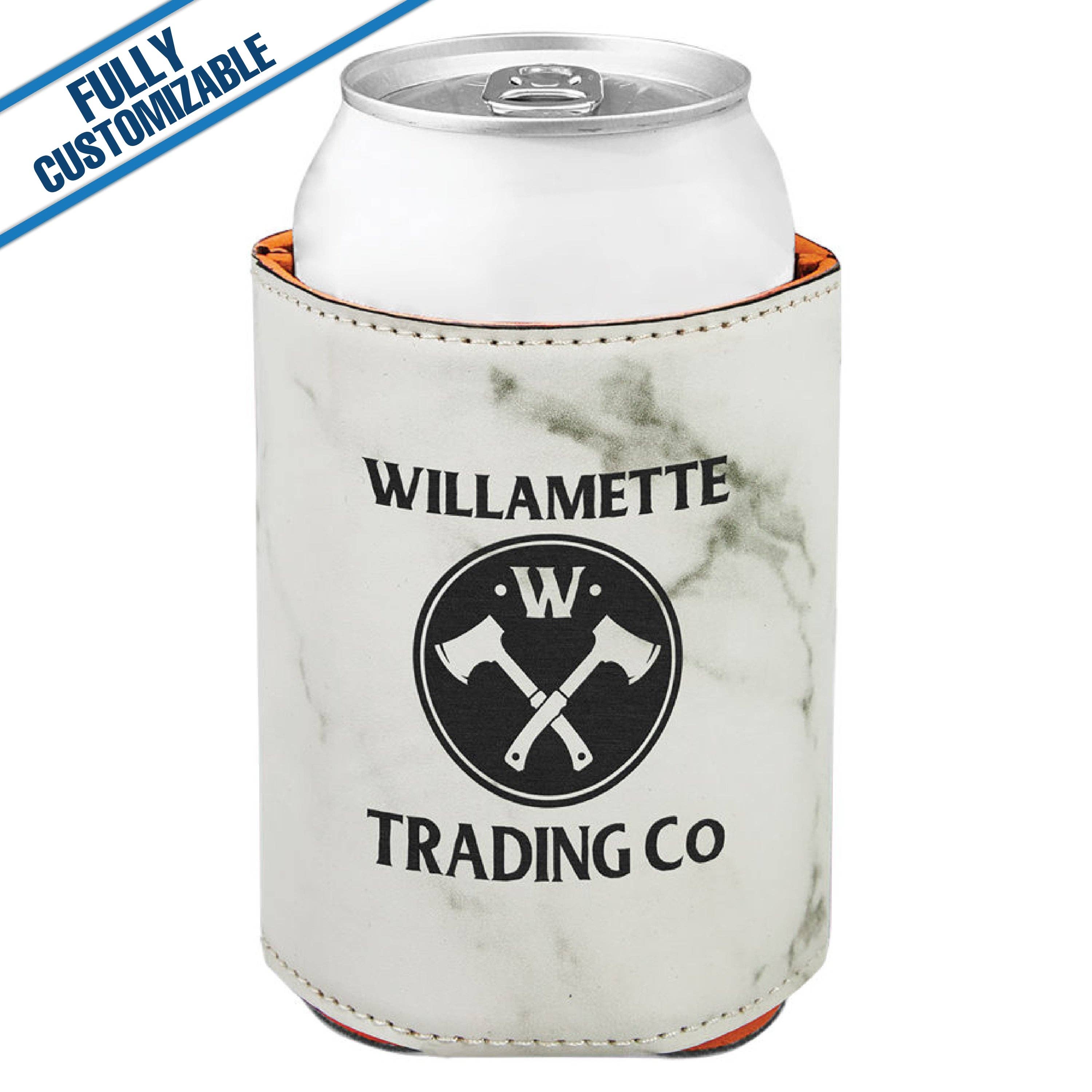 GiftWorksPlus - Vente Housses de boisson - 12 oz. Porte-boisson en similicuir gravé personnalisable14