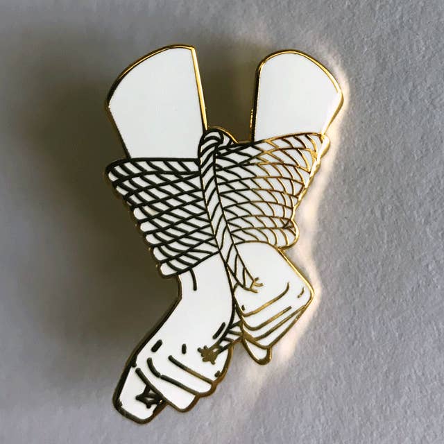 Bound Pin for wholesale by Strike Gently