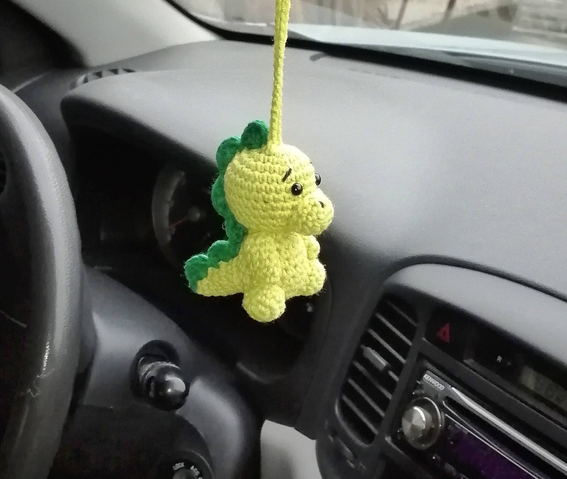 TOMOPOD LLC - Wholesale Car Decorative Charm - Unisex - Crochet Dinosaur Car Hanging, Kawaii Dino Car Accessory9