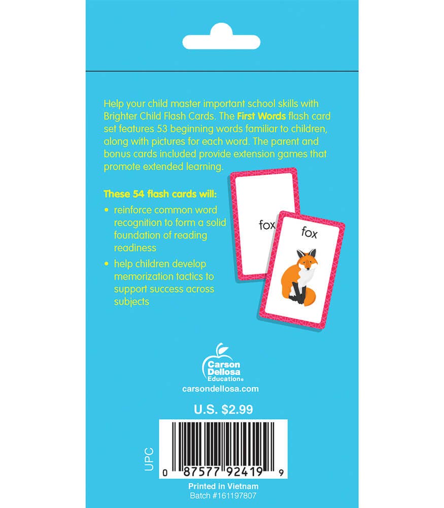 Carson Dellosa Education - Wholesale Learning Cards - Kids & Baby - First Words Flash Cards1