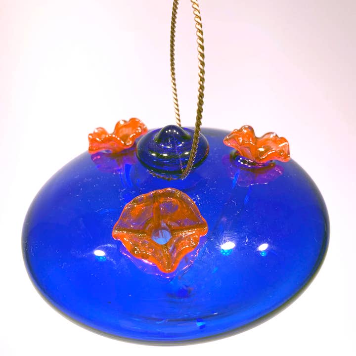 Glass Eco Friendly Hummingbird Feeder for wholesale by Sage Studios