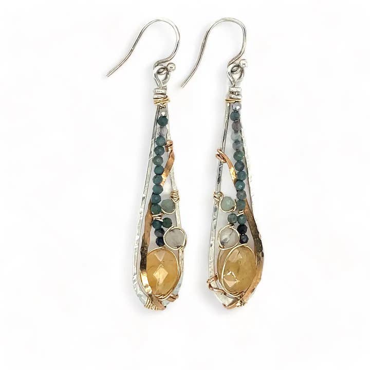 Delight Citrine Earrings E82377 for wholesale by Art by any Means Jewelry