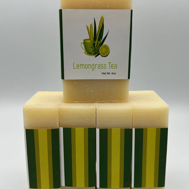 Organic Lemongrass Tea Bar Soap Luxury Natural Skincare for wholesale by Gardeners Harbor