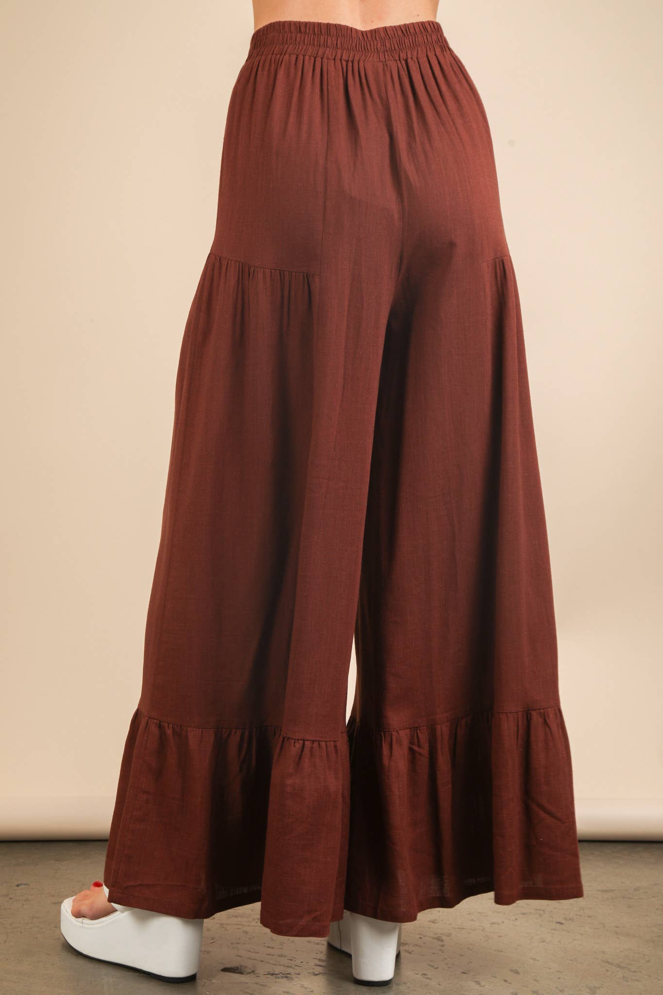 VERY J - Vendita all'ingrosso Pantalone - Donna - NP70692-Pantaloni Comodi a Vita Elastica Palazzo9