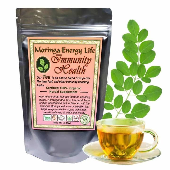 Moringa Immunity Health Tea Loose Leaf 3.4 Oz (Paper Pouch) for wholesale by Moringa Energy Life
