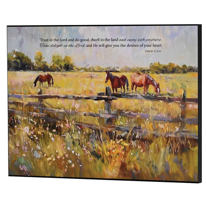 Placa de Parede Cavalos Confiam no Senhor por atacado de Dicksons