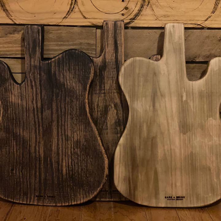Charcuterie Board - Acoustic Guitar for wholesale by Bark + Brine Custom Boards