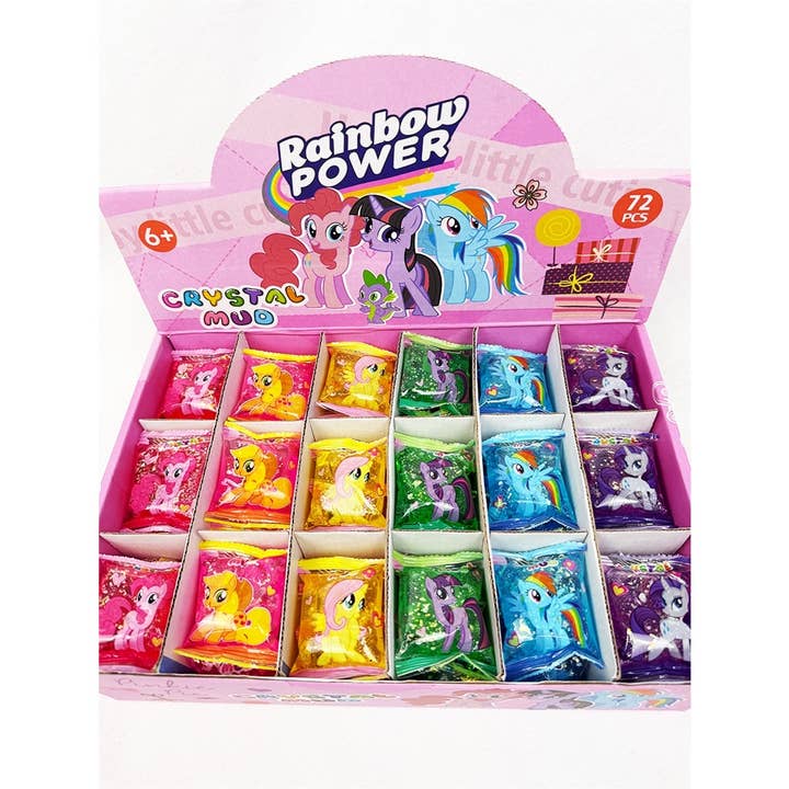 Arc-en-ciel Pouvoir Poche Taille Cristal Boue Slime pour la vente par Love and Repeat