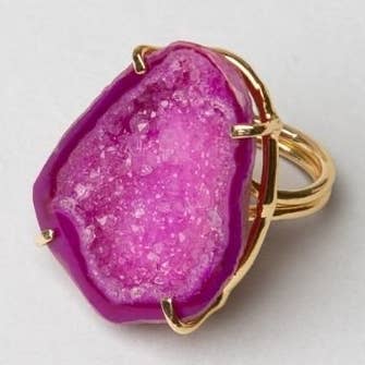 Bague Géode Fuchsia pour la vente par ACUS