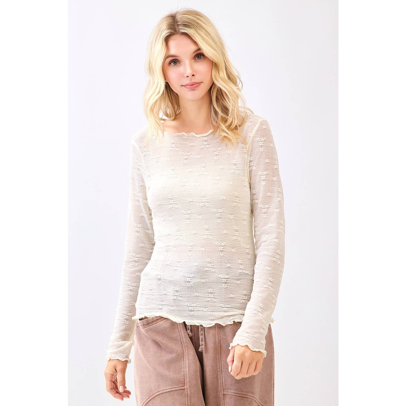 mittoshop - Wholesale Knit Top - Women's - MINI FLORAL LACE BOAT NECK LONG SLEEVE TOP4