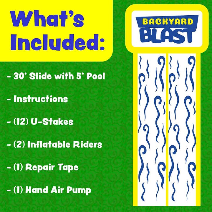 Frustration Free Solutions - Wholesale Inflatables - Backyard Blast - 30' Waterslide With Bumper