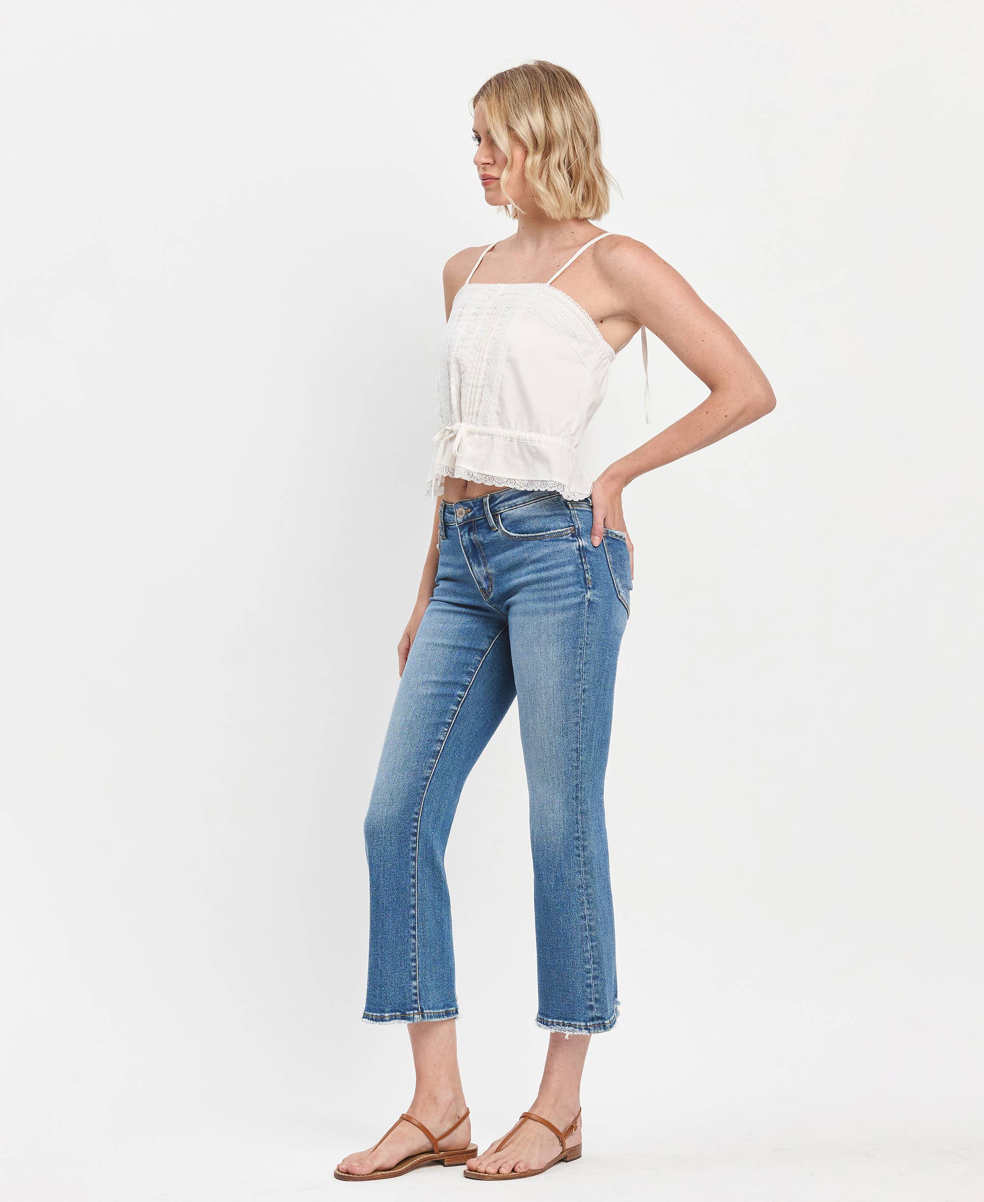 SALUTARY MID RISE KICK FLARE JEANS LV1410 for wholesale on Faire9