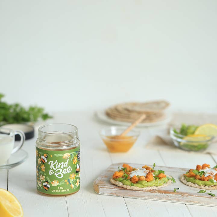 Kind to Bee - Wholesale Honey - Raw Linden Honey, Cruelty-Free, Monofloral, glass jar