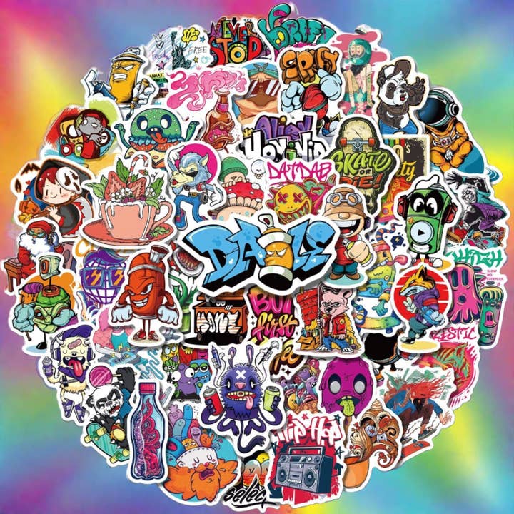 50pcs/set Rua Graffiti Series Adesivos por atacado de KiddieKickz