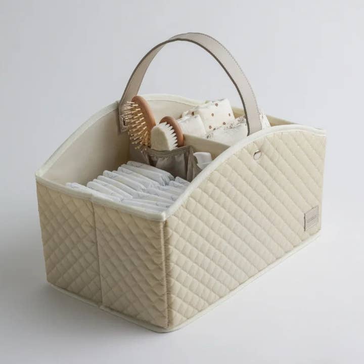 Portable Felt Baby Diaper Caddy – Cream for wholesale by Cherubin Chic