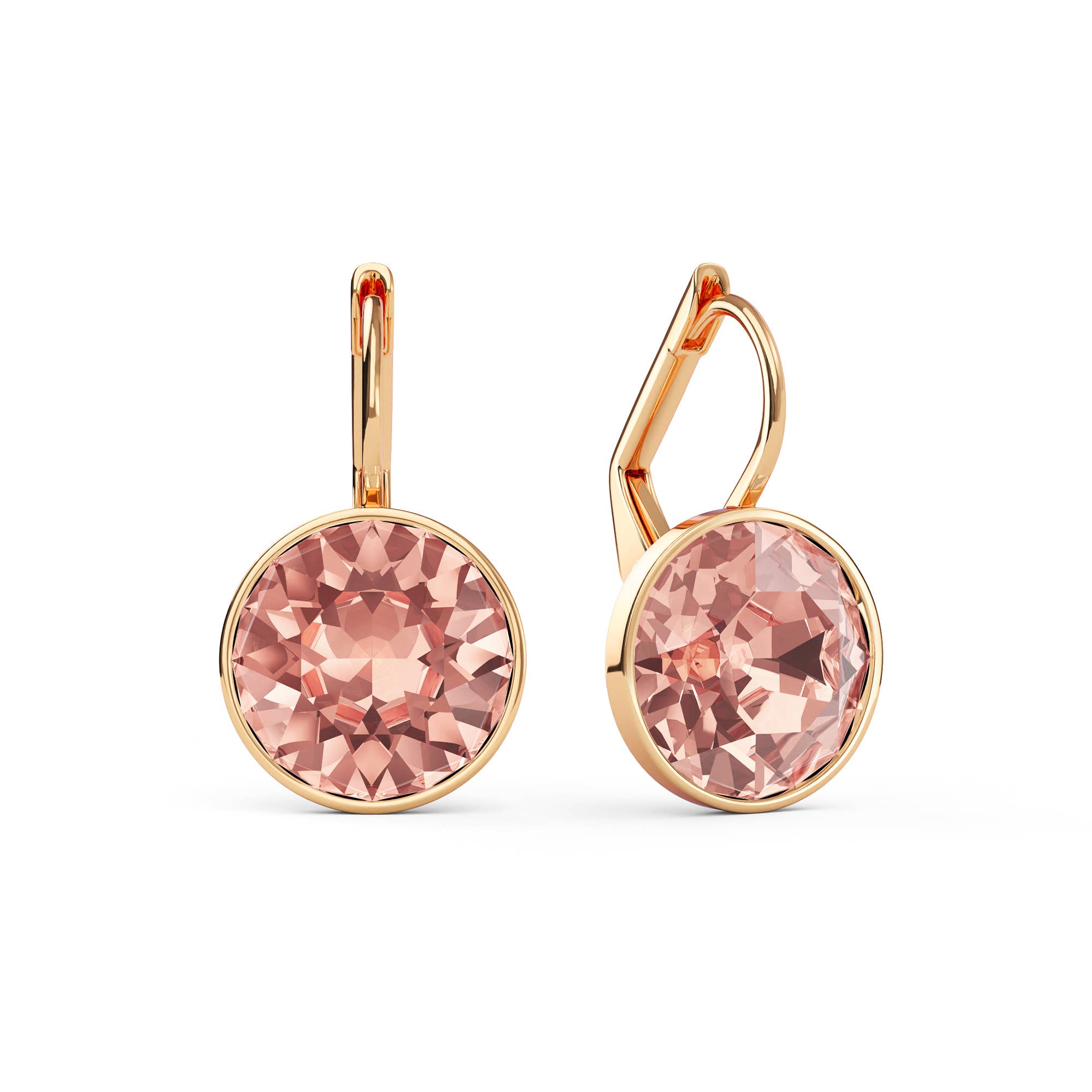 My Jewellery Story - Wholesale Dangle earrings - Bella Earrings with 4 Carat Vintage Rose Rose Gold Plated
