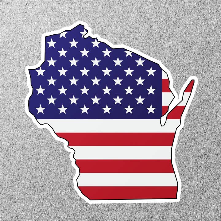 Wisconsin State Sticker for wholesale by GraffMerch.com