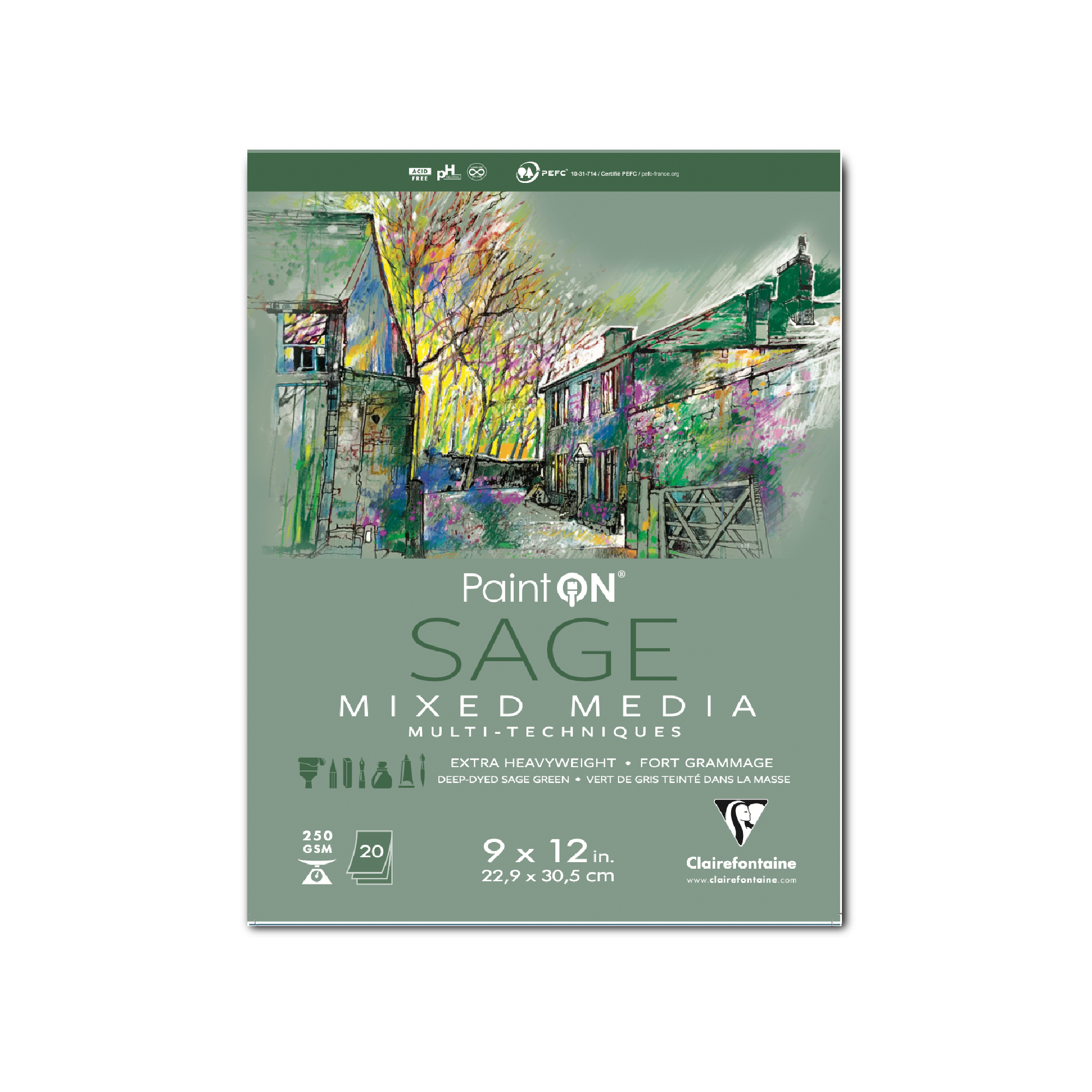 Exaclair - Wholesale Sketchbook/Sketchpad - PaintON Mixed Media Pads - 250g - Six Colors - Three Sizes16